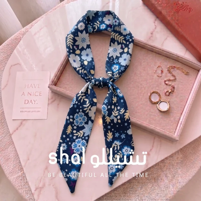 فولار ساتان نسائي منقوش
