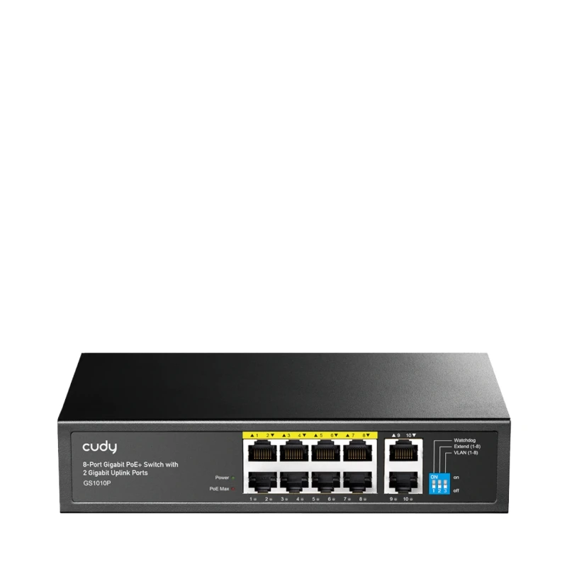 سويتش شبكة Cudy GS1010P – 10 منافذ PoE+