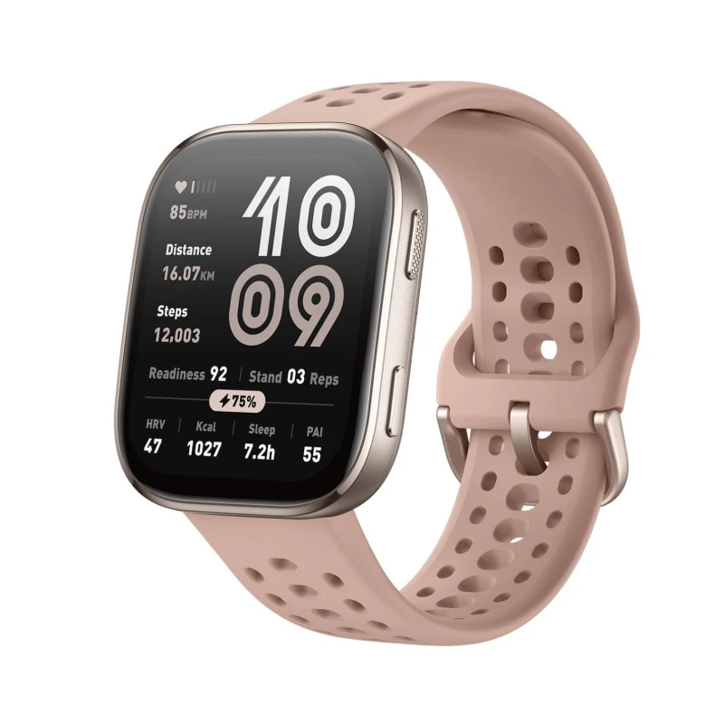 ساعة ذكية Amazfit Bip 6 – شاشة AMOLED ‏1.97 بوصة وردي فاتح