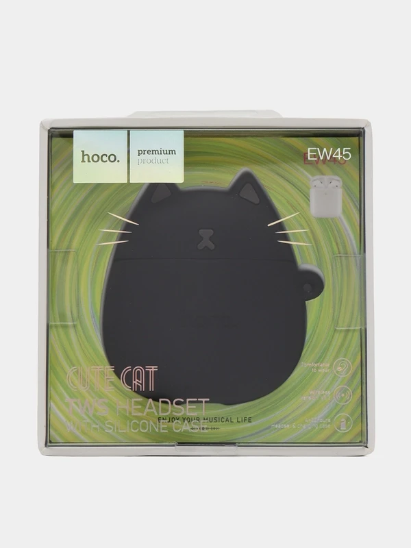 سماعات بلوتوث Hoco EW45 – مع كفر سيليكون بتصميم قطة