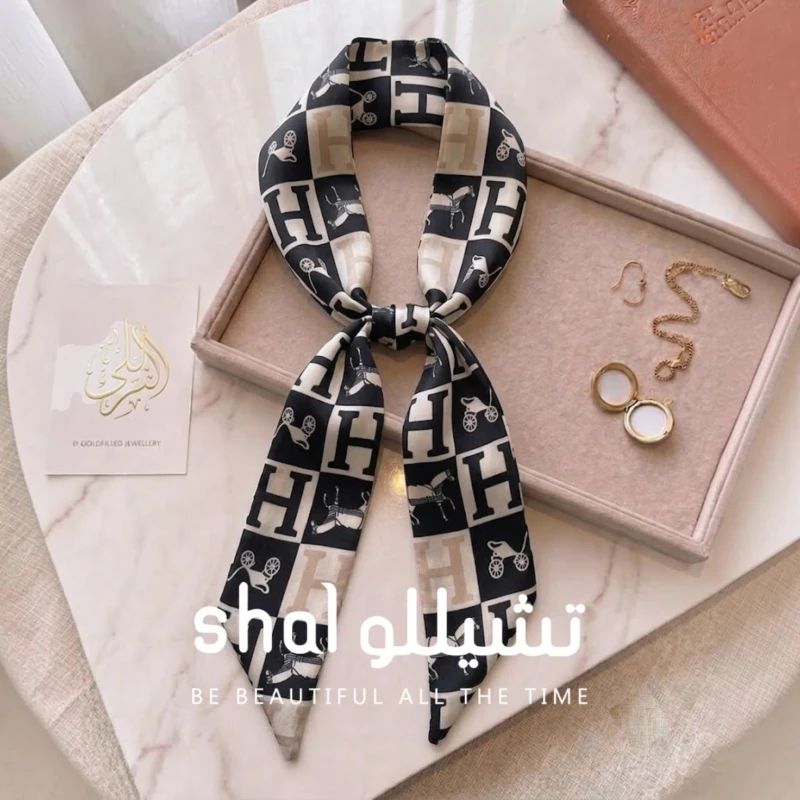 فولار ساتان نسائي منقوش