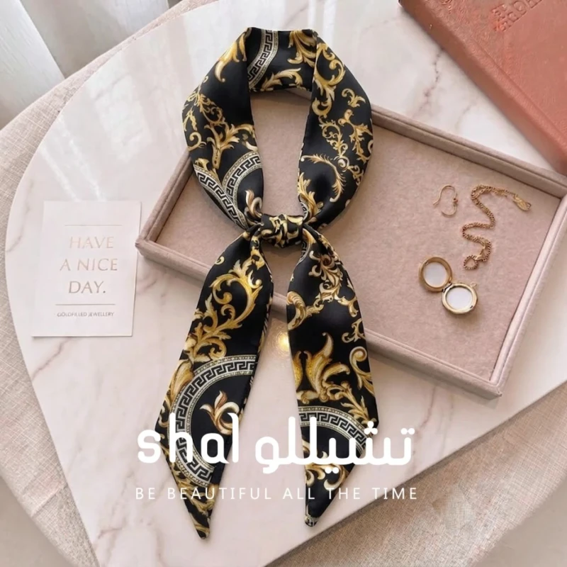 فولار ساتان نسائي منقوش