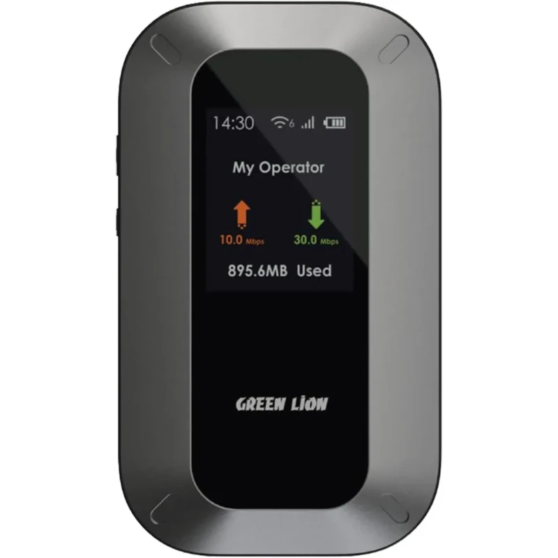 راوتر متنقل Green Lion MiFi بشاشة عرض – أسود