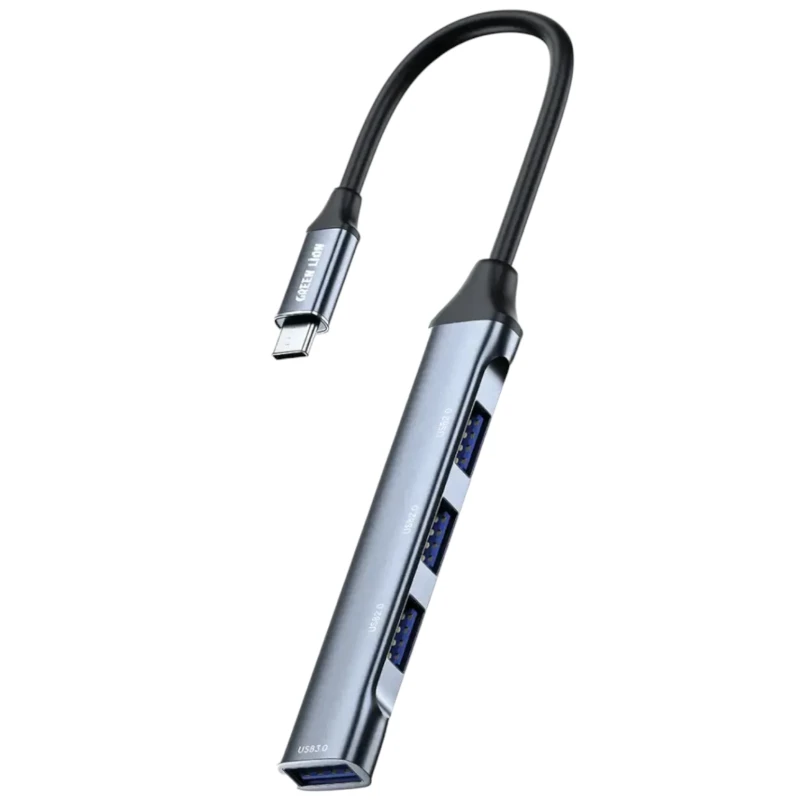 موزع USB-C من Green Lion ‏4 في 1 للكمبيوتر والملحقات