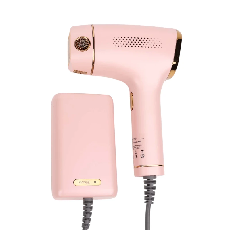 جهاز إزالة الشعر المنزلي ياقوت برو YAQOOT PRO بتقنية IPL والتبريد-لون وردي