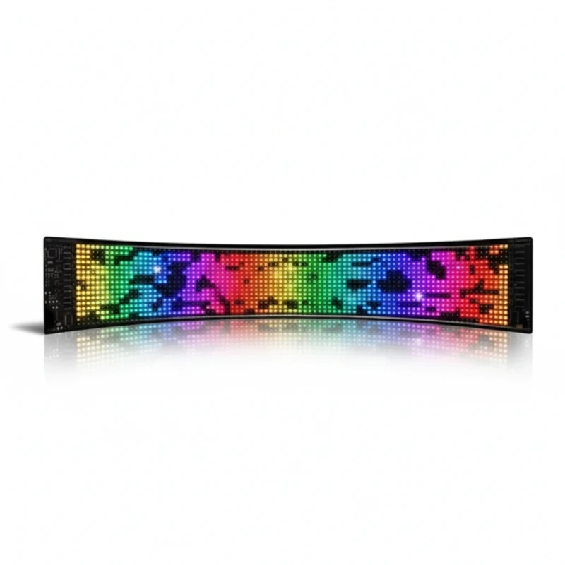 لوحة LED مرنة لاصقة 32×92 سم – عرض ذكي للزجاج