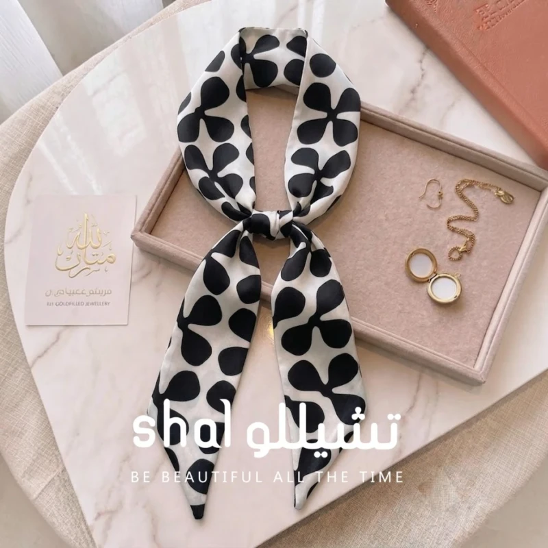 فولار ساتان نسائي منقوش
