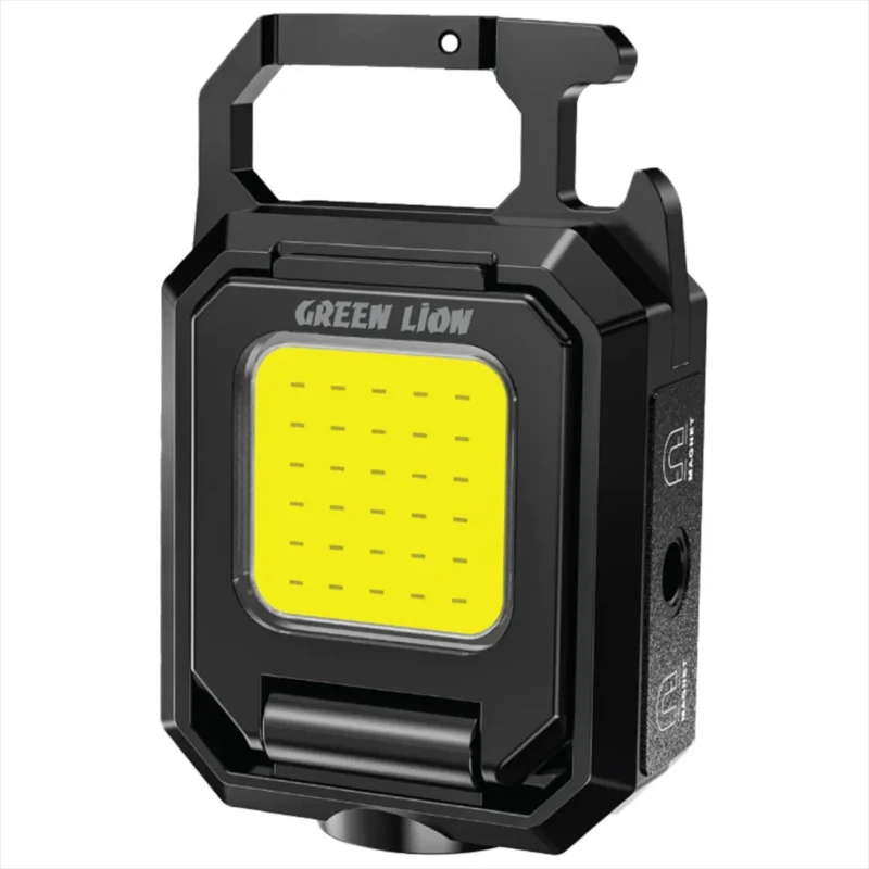 كشاف ميدالية Green Lion Keychain Light – قابل للطي ومغناطيسي