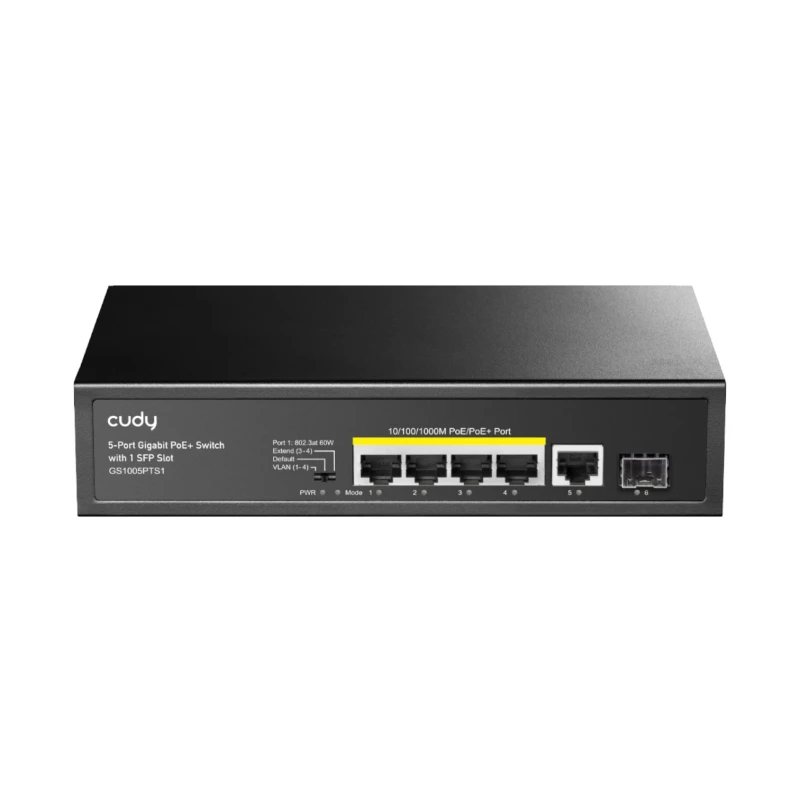 سويتش شبكات Cudy GS1005PTS1 – Gigabit PoE+ مع SFP