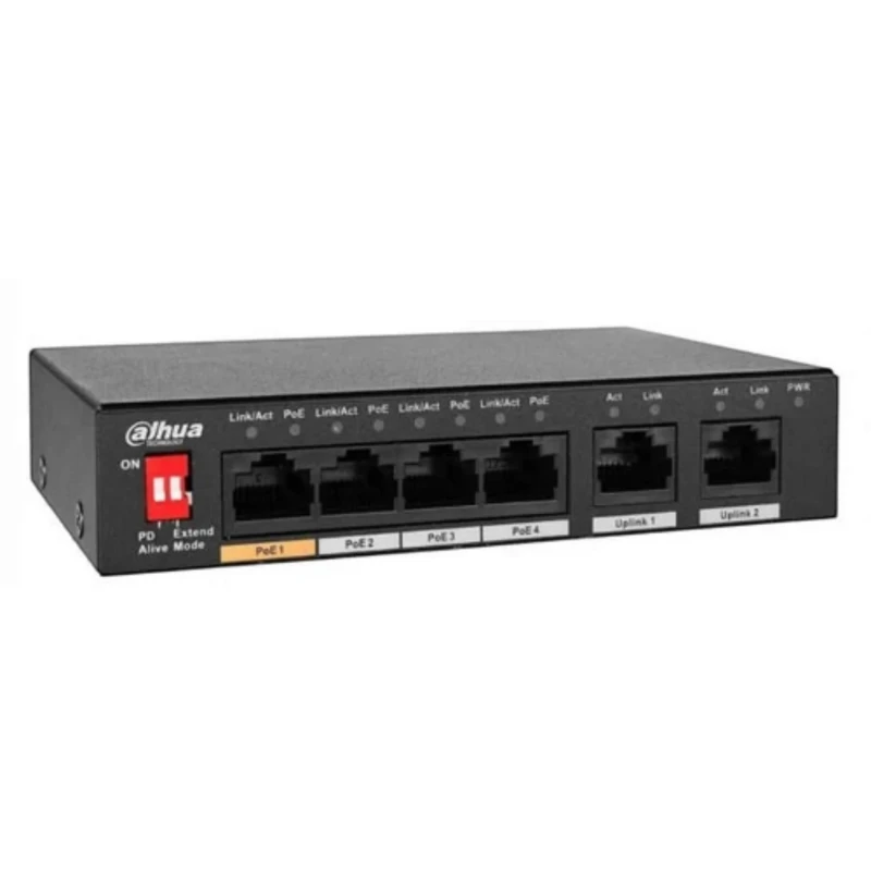 سويتش Dahua DH-PFS3005-4ET-60 – PoE بقدرة 60 واط