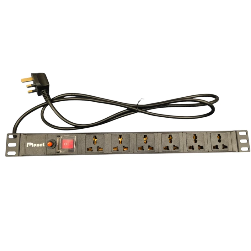 موزع كهرباء Planet PDU – 6 مخارج عالمية