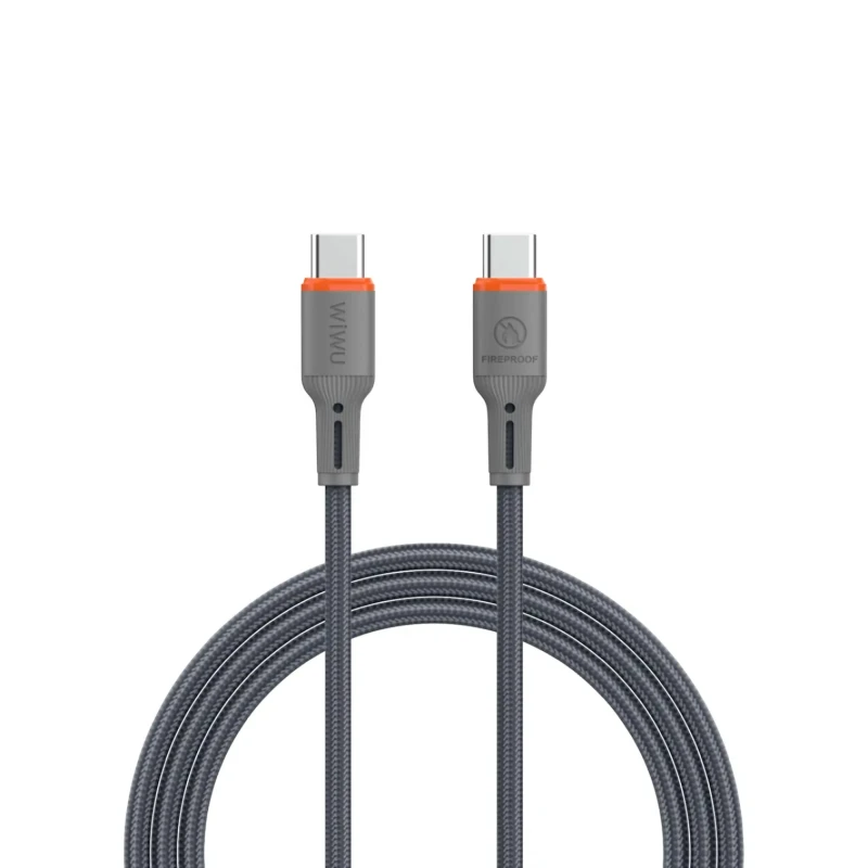 كابل شحن WiWU Wi-C098 FlameGuard من USB-C إلى USB-C 60W