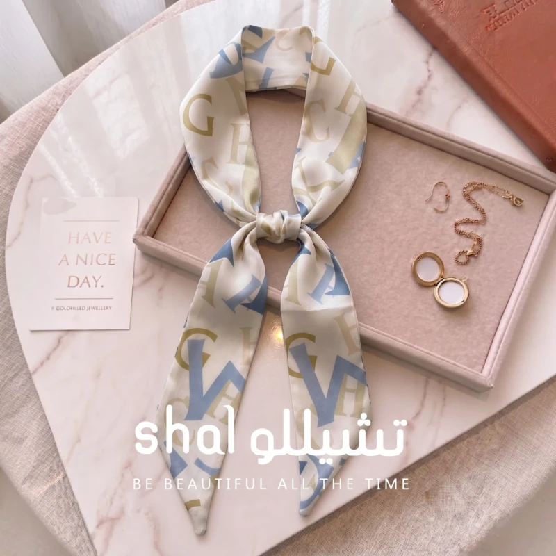 فولار ساتان نسائي منقوش