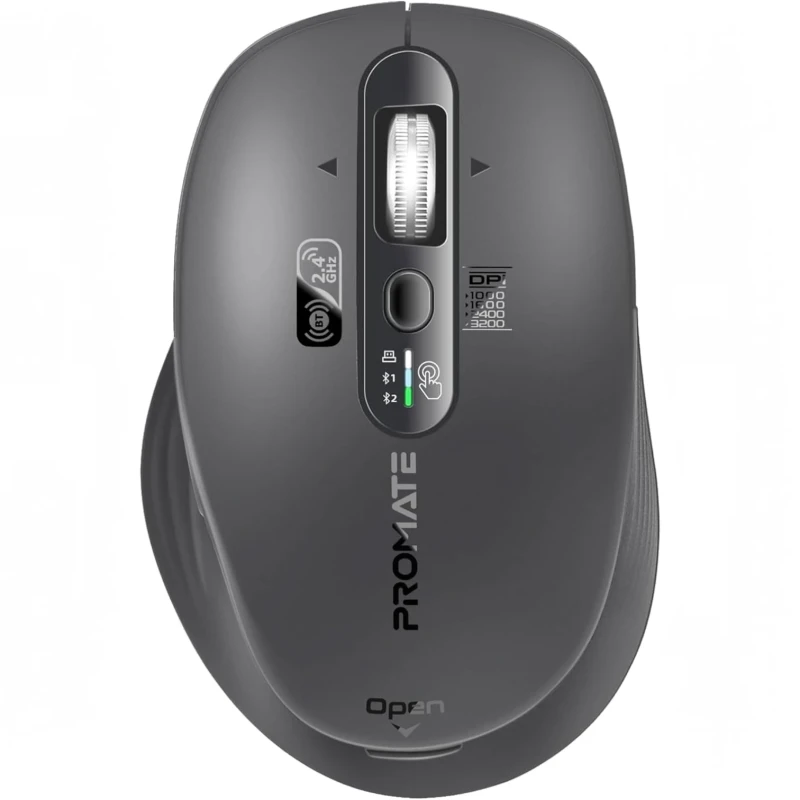 ماوس لاسلكي Promate Blix-3M – اتصال ثلاثي وشاشة OLED