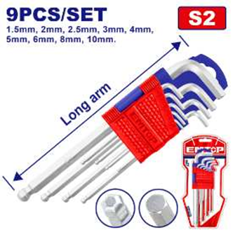 Ball point hex key-مجموعة مفتاح مسدس كرة