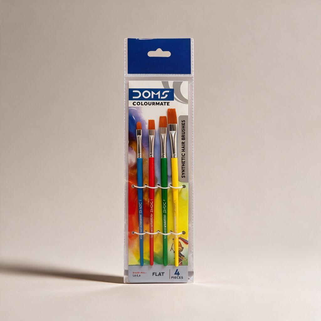 طقم فرش رسم مسطحة DOMS Colourmate – 4 قطع