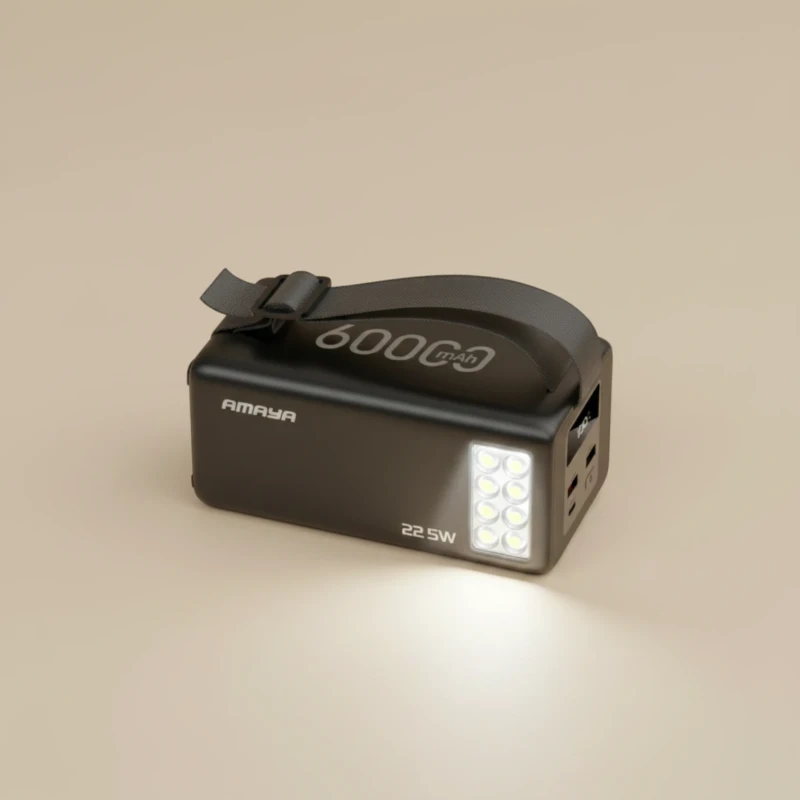 باور بانك Amaya APB-F600L سعة 60000mAh مع كشاف LED
