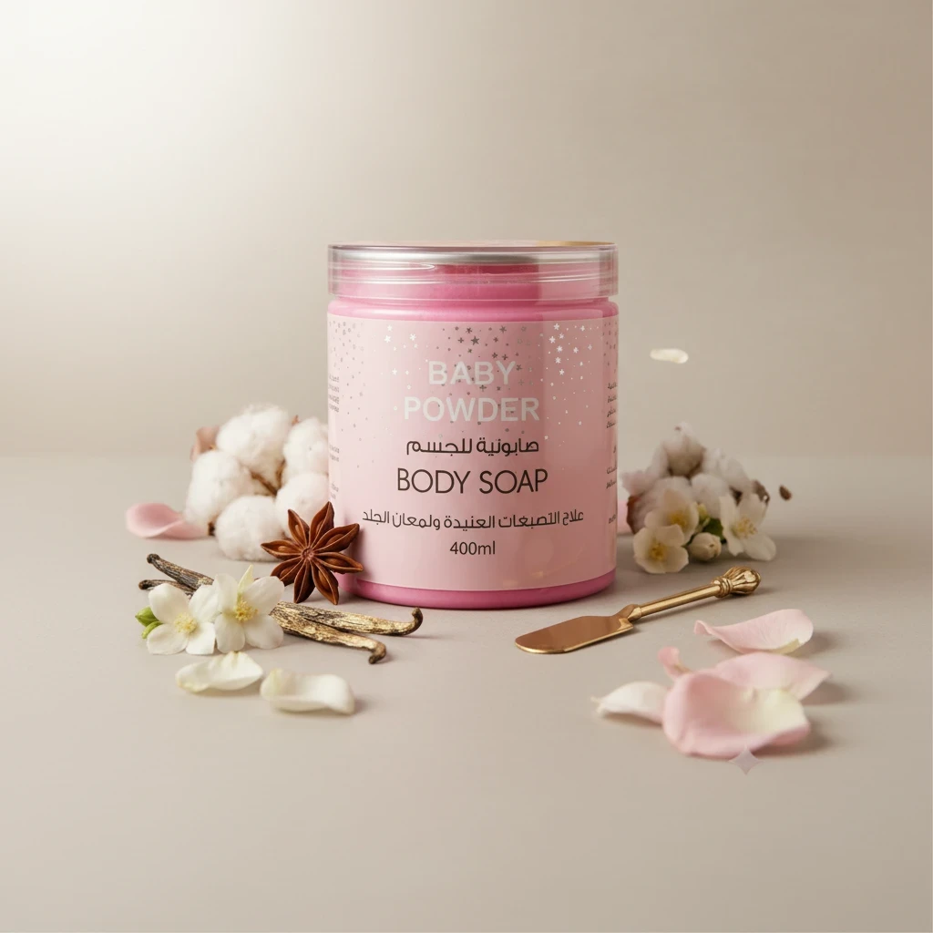 صابونية الجسم بيبي باودر لتنعيم البشرة – Baby Powder Body Soap 400 مل