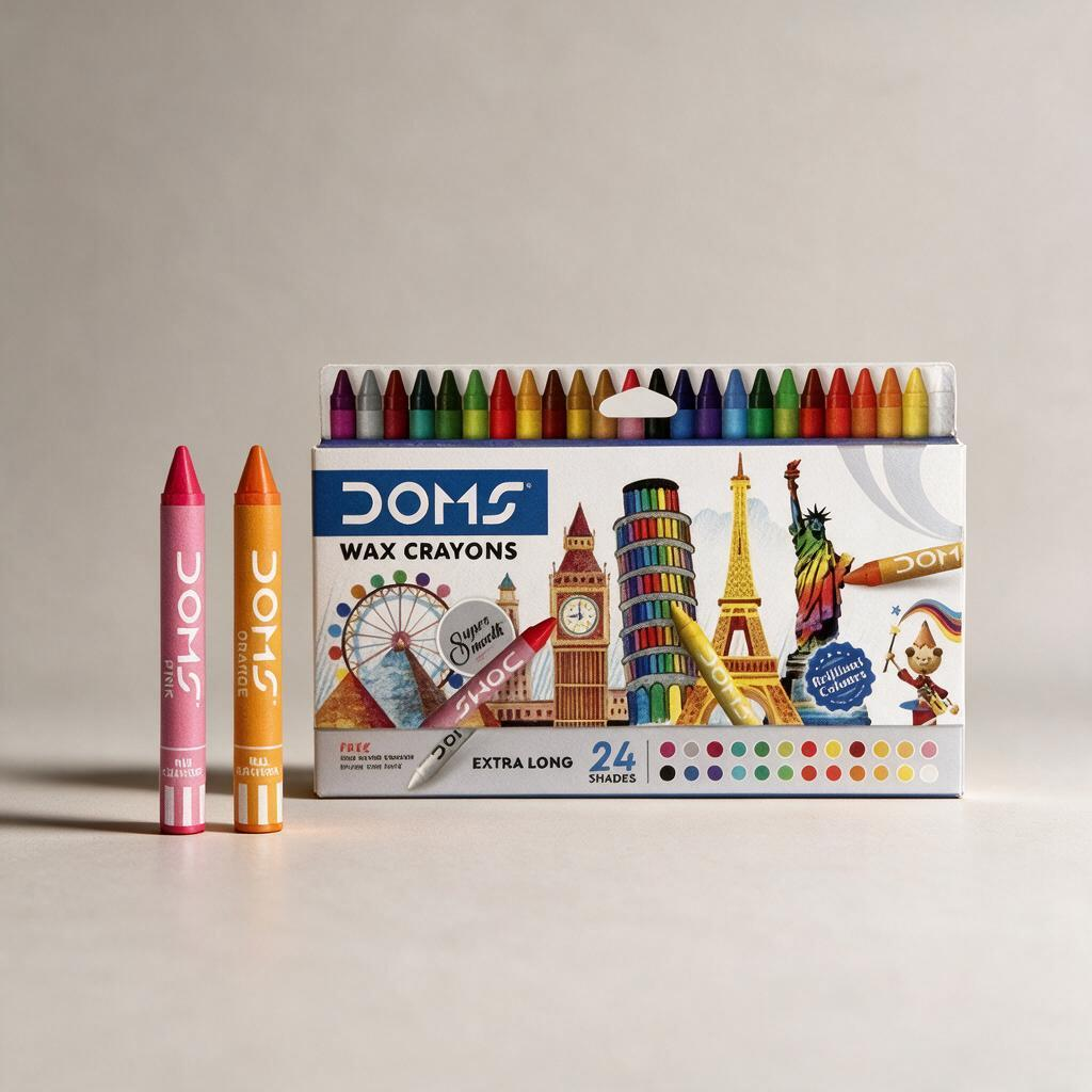 ألوان شمعية DOMS طويلة 24 لون