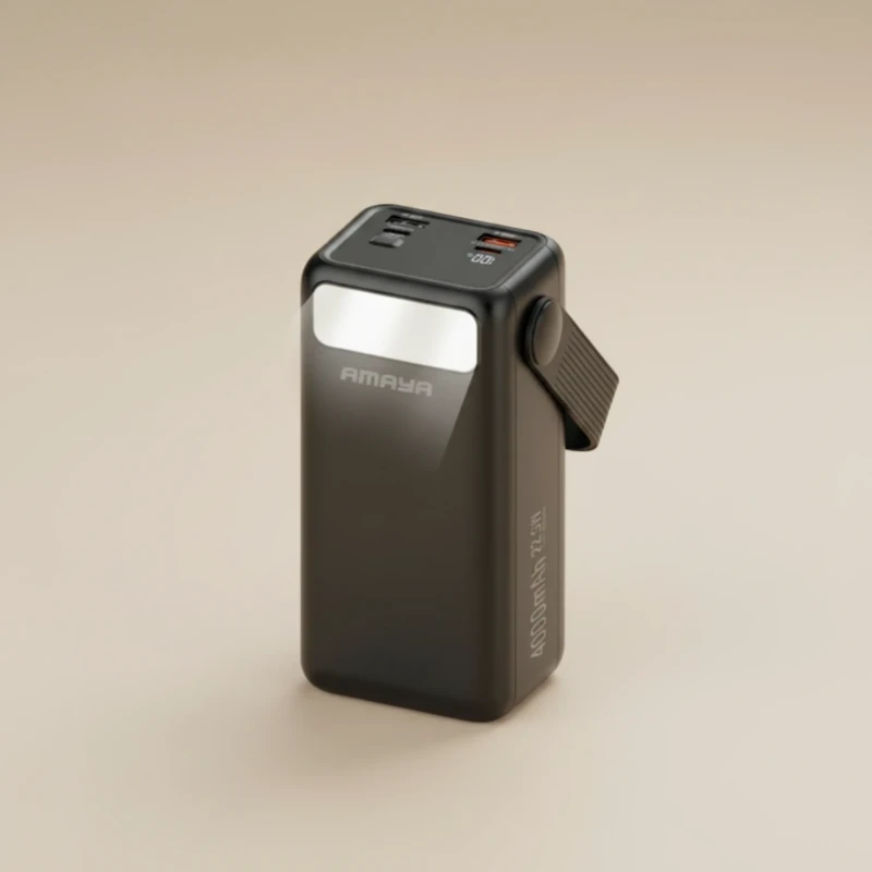 باور بانك Amaya APB-40 PowerBox 40 CE سعة 40000mAh مع كشاف وكابلات مدمجة بقدرة 22.5W