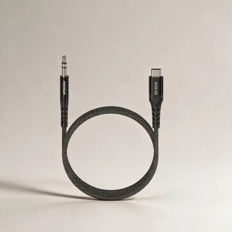 كابل صوت AUX من تايب سي إلى 3.5mm من AMAYA طول 1 متر – كود AUX-02