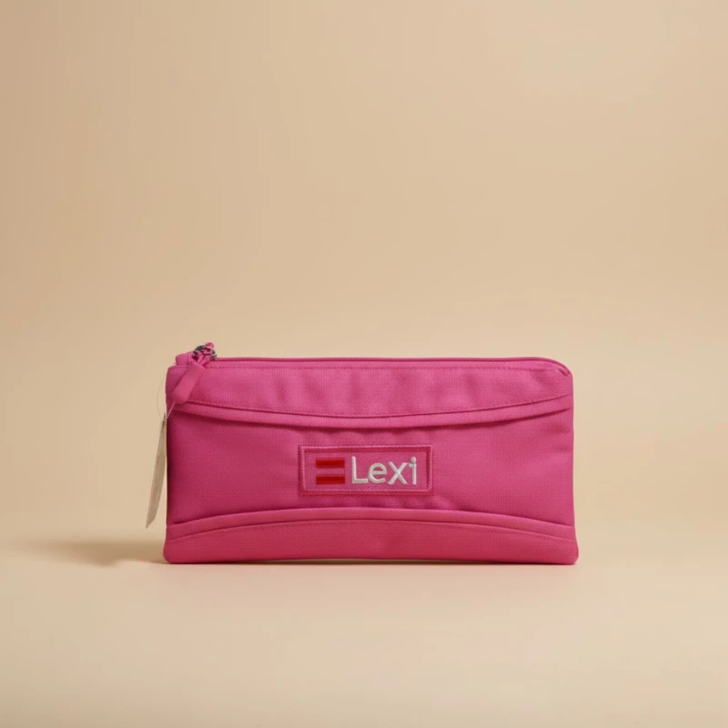 مقلمة Lexi مدرسية قماشية سحّاب واحد بتصميم سادة