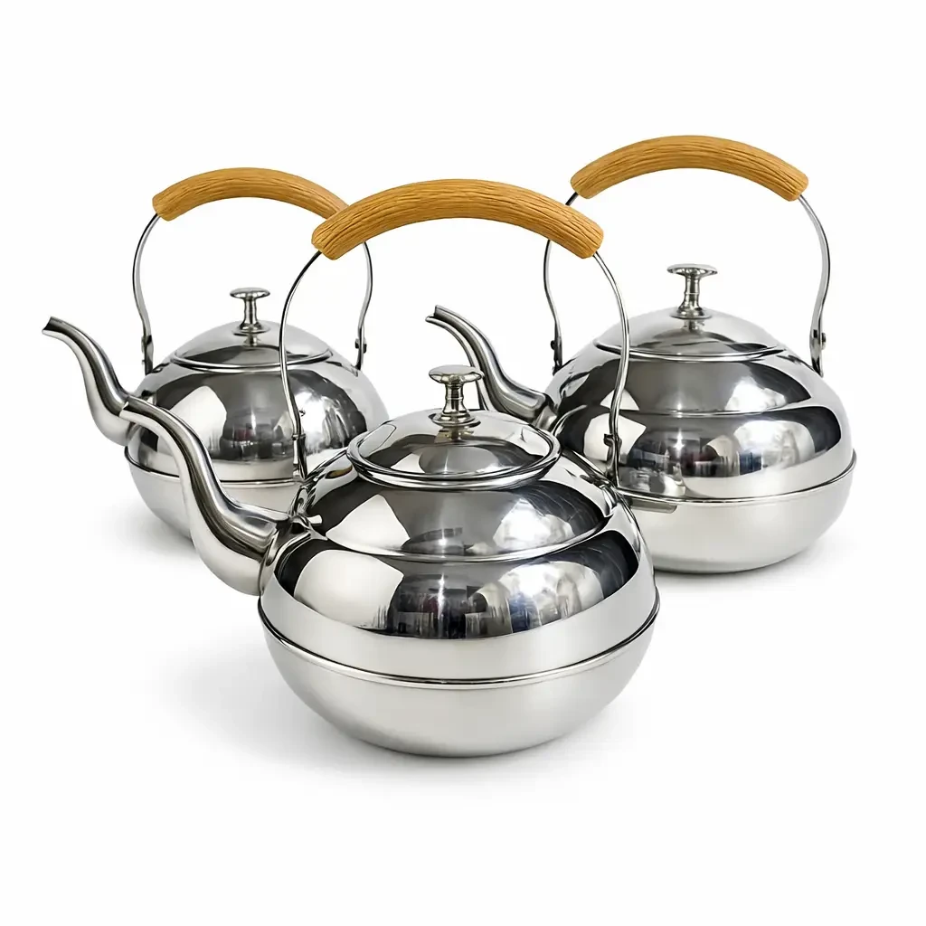 طقم أباريق شاي ستانلس فاخر