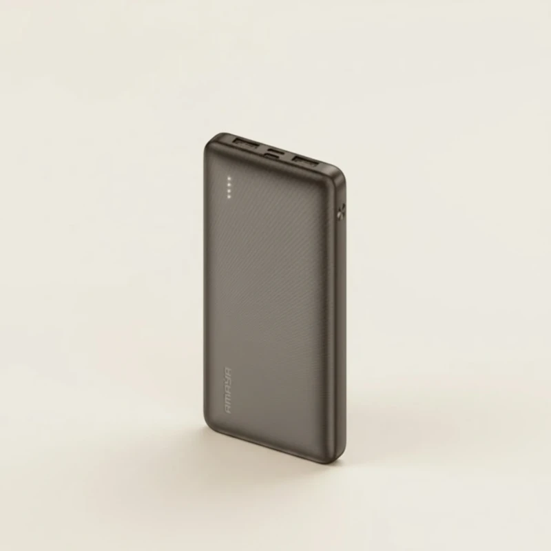 باور بانك Amaya APB-P128 نحيف سعة 10000mAh بقدرة 10W مع كابل مدمج