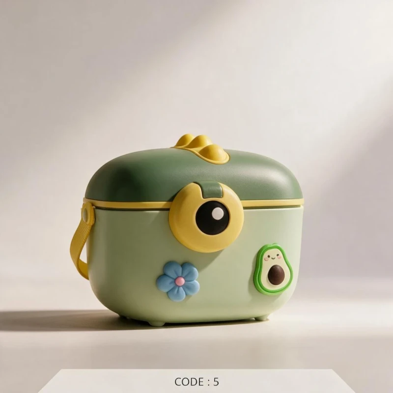 علبة طعام للأطفال بتصميم كرتوني وحزام حمل – code: 5