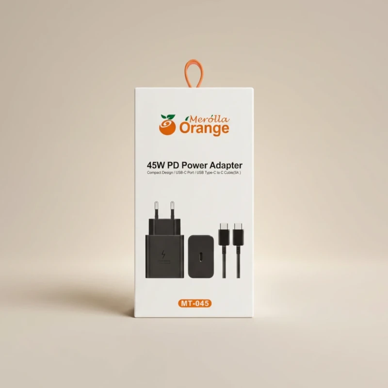 شاحن Orange بقدرة 45 واط مع كابل